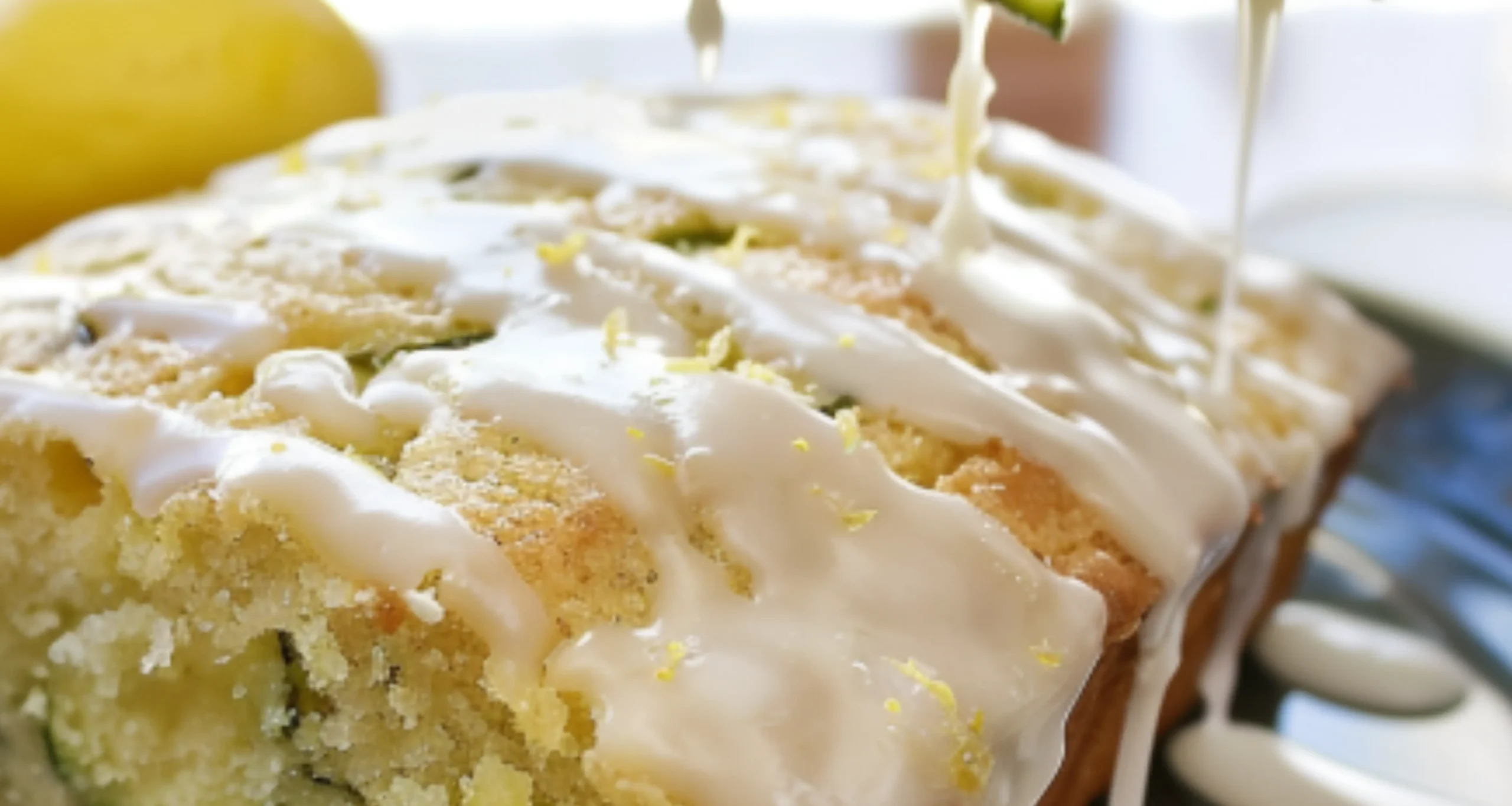 Lemon Zucchini Cake glaze