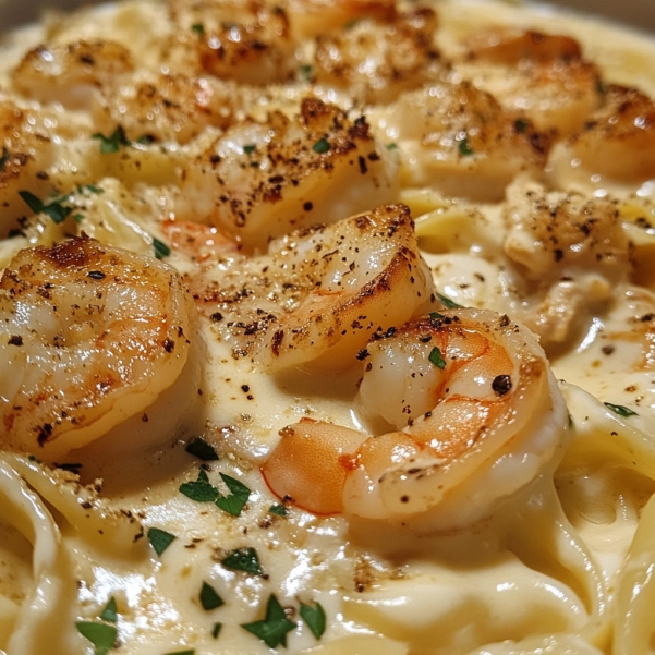 Chicken and Shrimp Alfredo