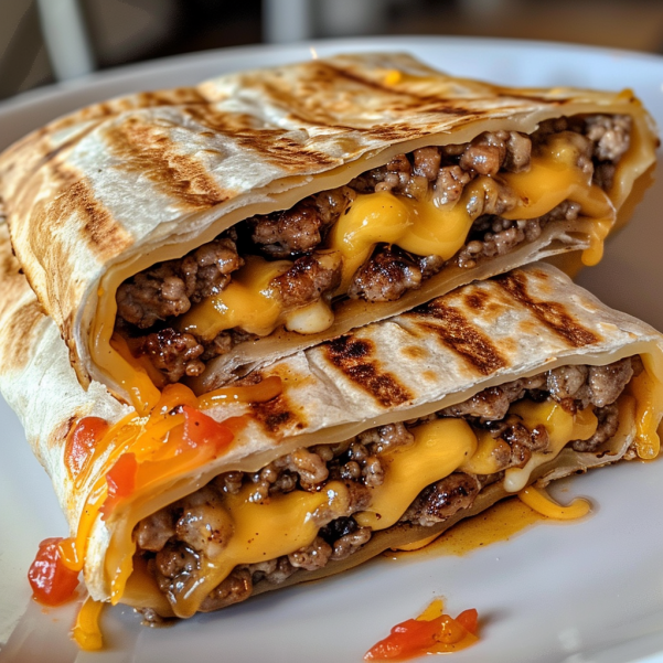 Grilled Cheeseburger Wraps