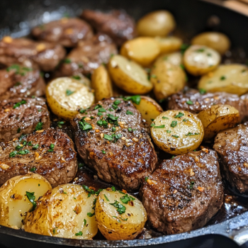 Garlic Butter Steak and Potatoes Skillet