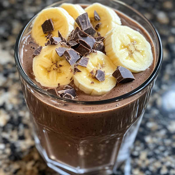 Chocolate Peanut Butter Banana Smoothie