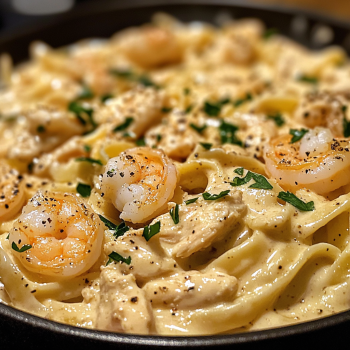 Chicken and Shrimp Alfredo