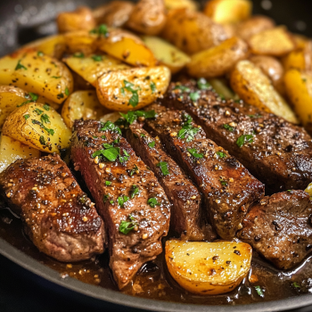 Garlic Butter Steak and Potatoes Skillet