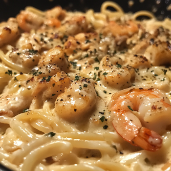 Chicken and Shrimp Alfredo