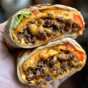 Grilled Cheeseburger Wraps