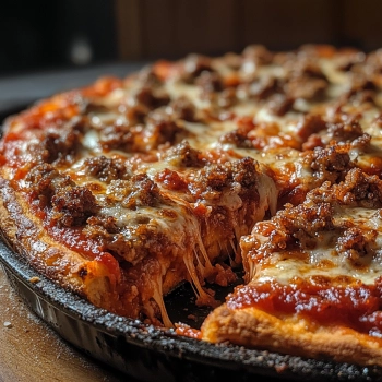 Chicago deep dish pizza