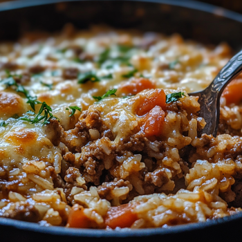 Cheesy Ground Beef and Rice Casserole