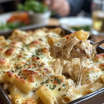 garlic parmesan chicken pasta bake